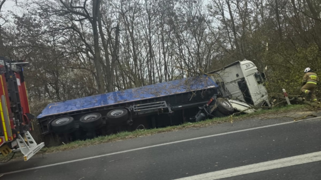 Tragedia na DW119. Nie żyje 69-letni kierowca ciężarówki