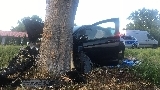 Redlino. Auto wbiło się w drzewo. Jedna osoba poszkodowana