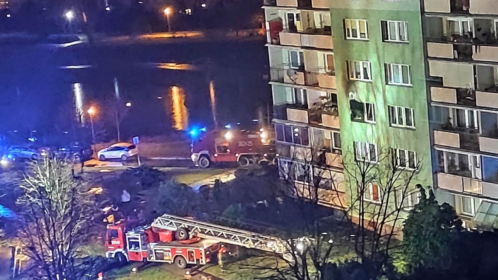 Tragiczny pożar w wieżowcu w Szczecinie. Nie żyje mężczyzna