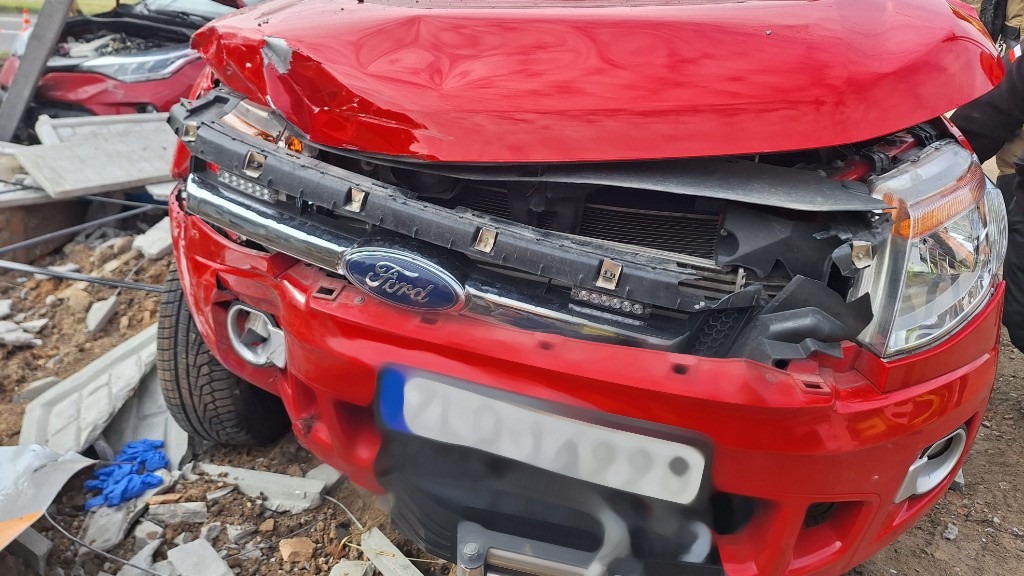 Kolizja z udziałem samochodu straży pożarnej z OSP Węgorzyno