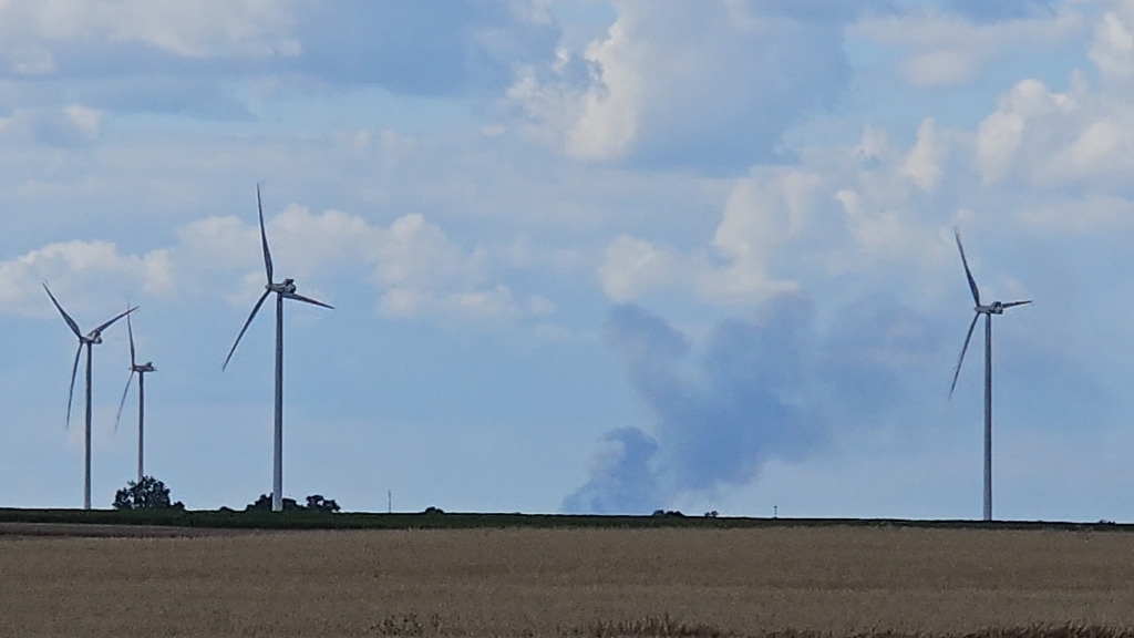 Duży pożar zboża na pniu w powiecie stargardzkim