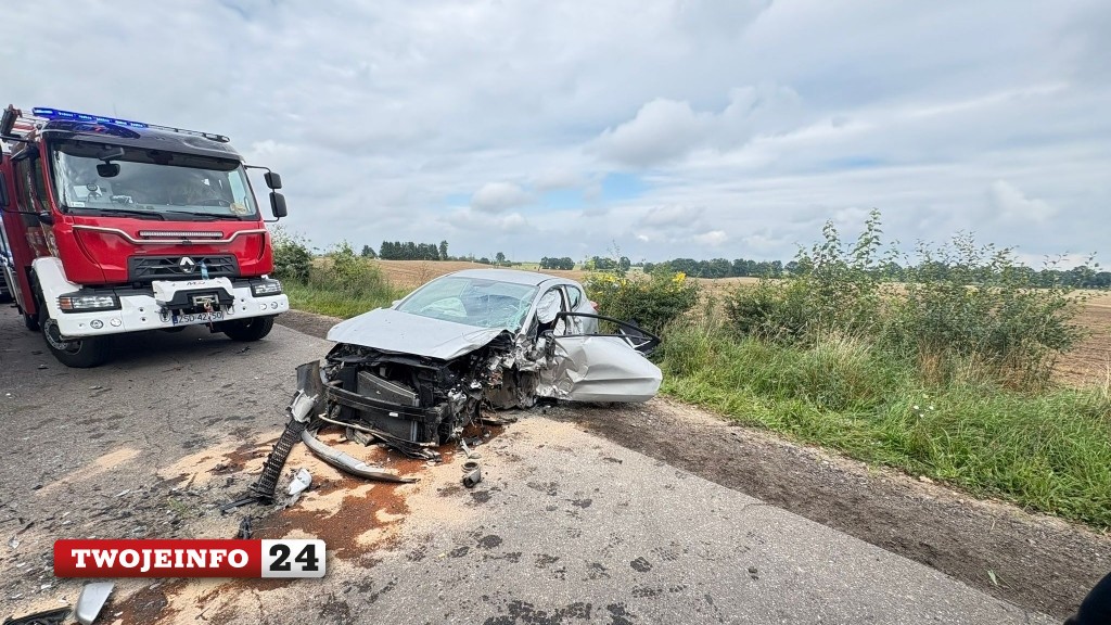 Pięć osób rannych w zderzeniu samochodów na drodze powiatowej między Szeligowem a Redłem