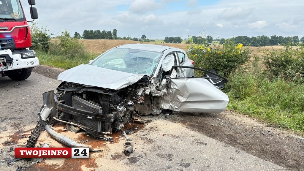 Pięć osób rannych w zderzeniu samochodów na drodze powiatowej między Szeligowem a Redłem