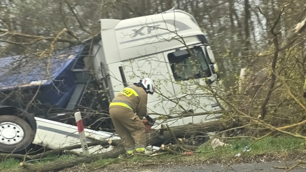 DW119. Incydent z ciężarówką