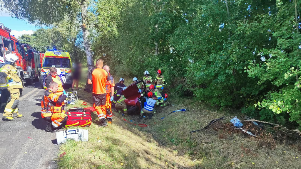Poważny wypadek pod Dobrą