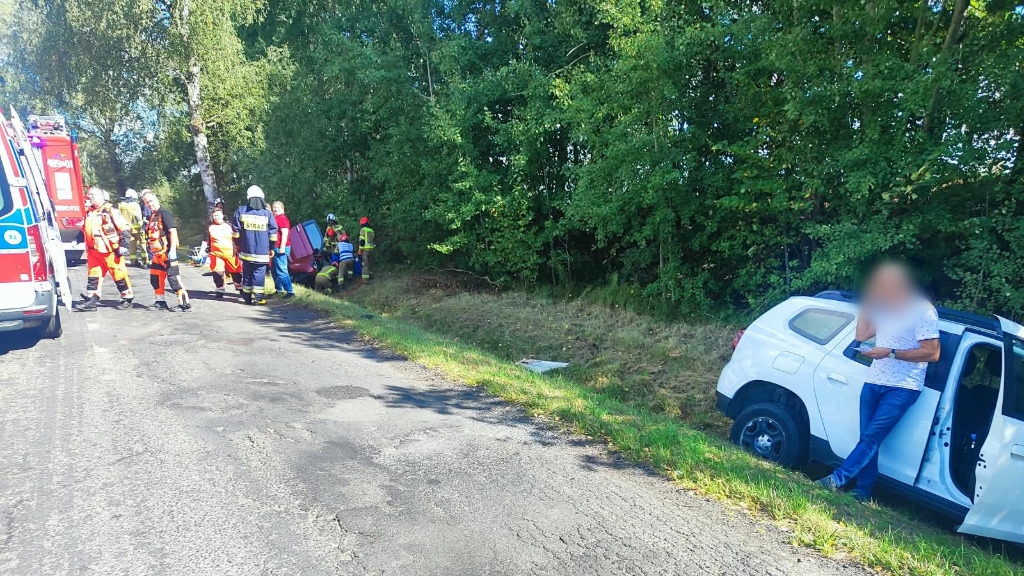 Poważny wypadek pod Dobrą