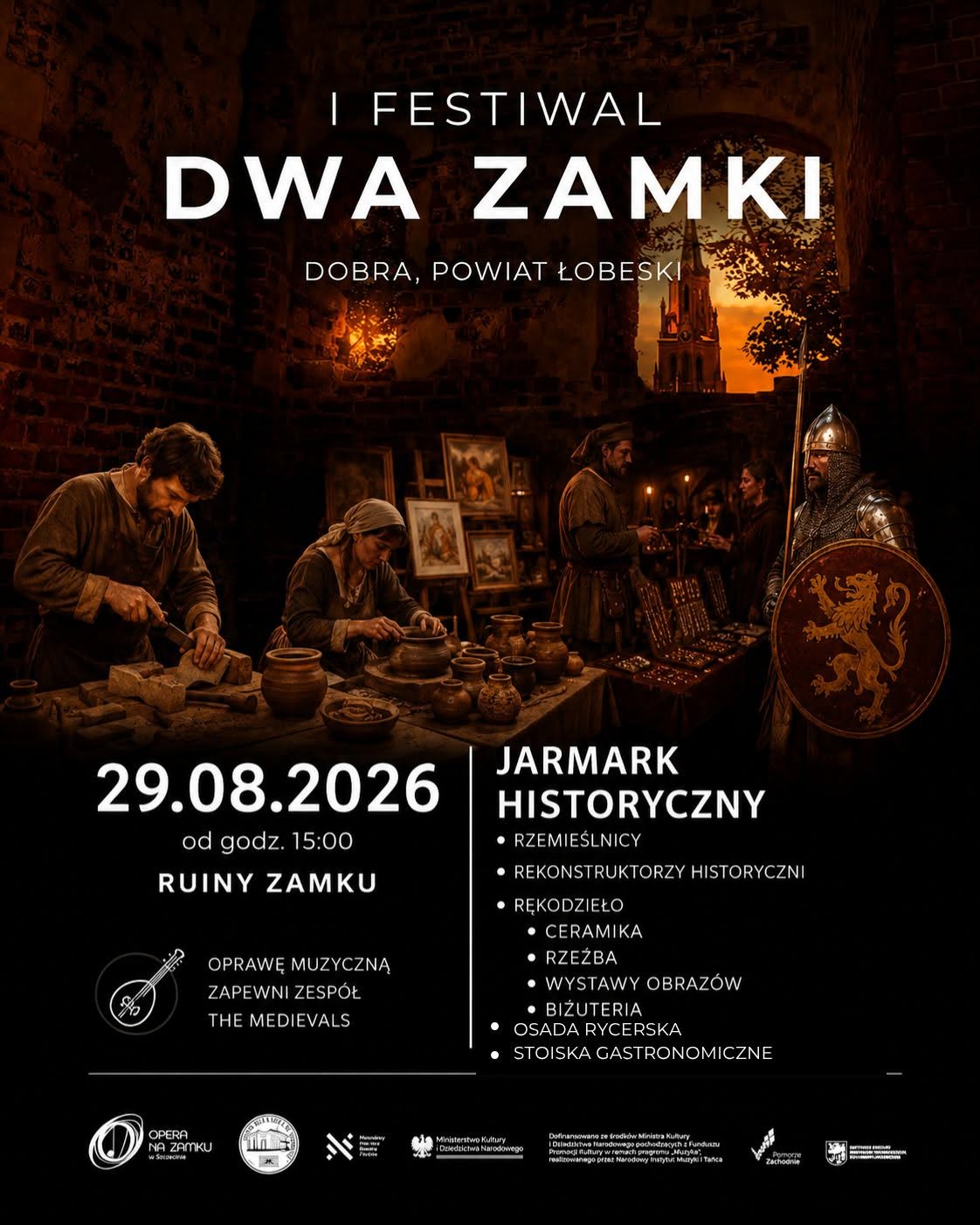 Historyczny jarmark w Dobrej. Ruiny zamku zamienią się w średniowieczne miasteczko